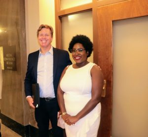 Chakita Patterson founder of United Street Tours with Tim Walker Executive Director of the Metro Historical Commission